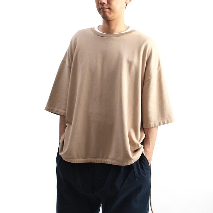 blurhms French Terry Huge Tee BHS-18SS021 - Beige 01