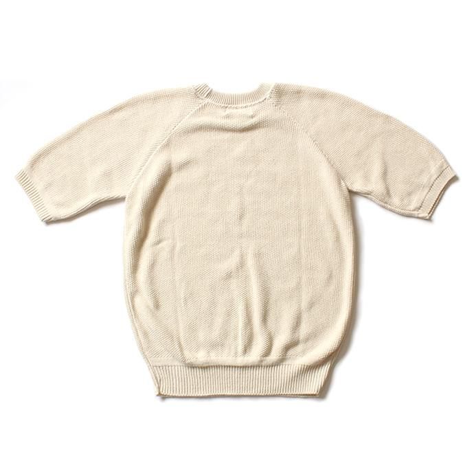 128893332 Fall River Knitting Mills / Seed Stitch Crew Neck H/S Sweater - ナチュラル 02