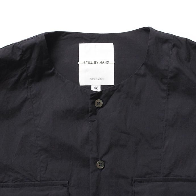 STILL BY HAND ダブルポケット ストレッチシャツ SH0581 - ネイビー<img class='new_mark_img2' src='//img.shop-pro.jp/img/new/icons47.gif' style='border:none;display:inline;margin:0px;padding:0px;width:auto;' /> 02