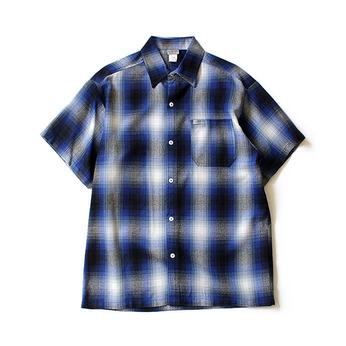 129081963 CalTop / 2000 オンブレチェック S/Sシャツ - Royal/White 01