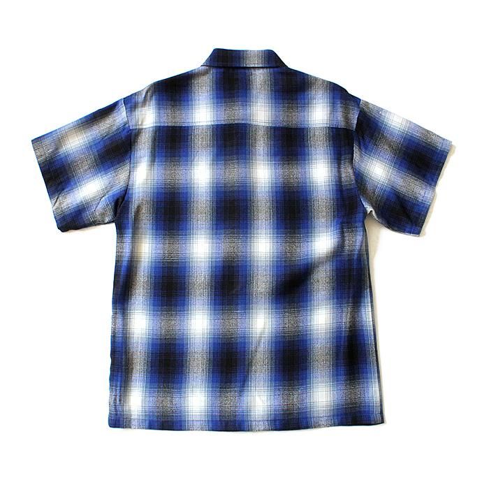 129081963 CalTop / 2000 オンブレチェック S/Sシャツ - Royal/White 02