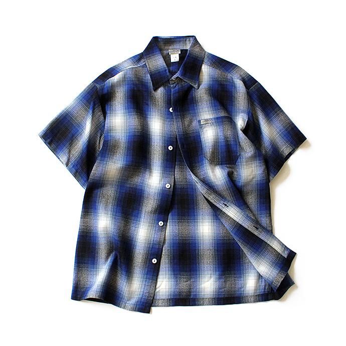129081963 CalTop / 2000 オンブレチェック S/Sシャツ - Royal/White 02