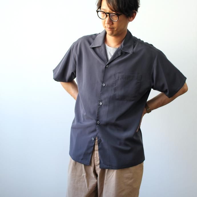 129082775 CalTop / 3003 オープンカラーシャツ - Charcoal 02