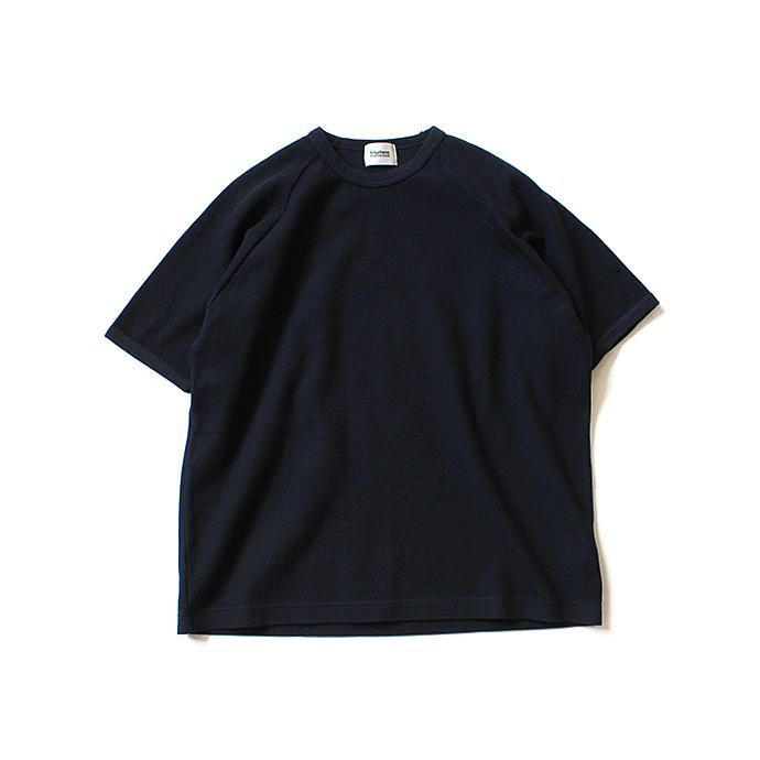 blurhms Rough & Smooth Thermal Loose Fit Tee BHS-RKSS17008 - Black Navy 01