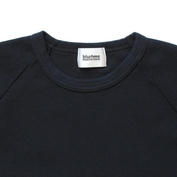 blurhms Rough & Smooth Thermal Loose Fit Tee BHS-RKSS17008 - Black Navy 02