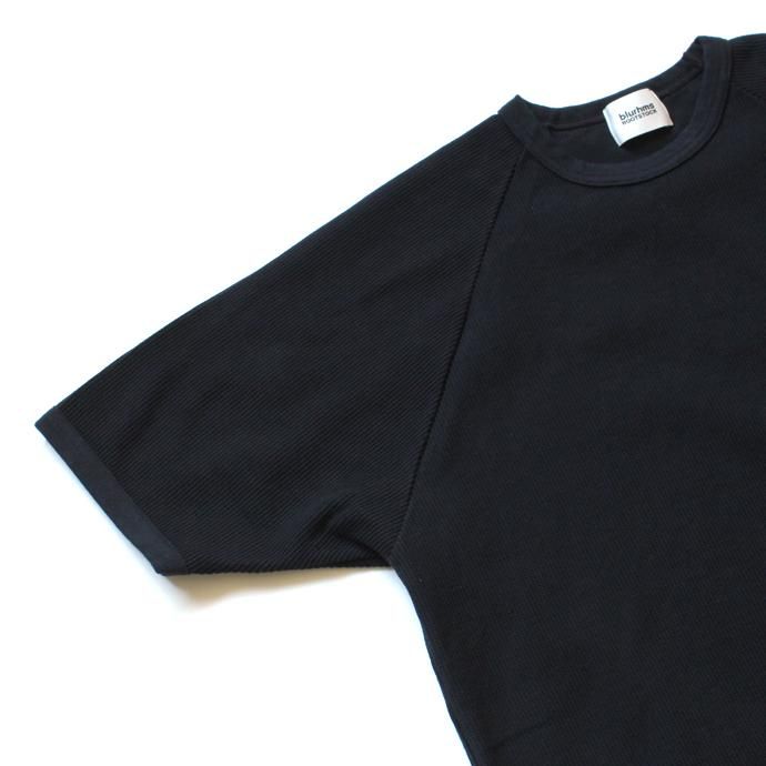 blurhms Rough & Smooth Thermal Loose Fit Tee BHS-RKSS17008 - Black Navy 02