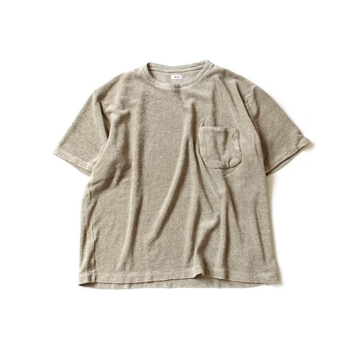 129361497 blurhms / Linen Pile Pocket Tee BHS-18SS018 - Ash Beige 01