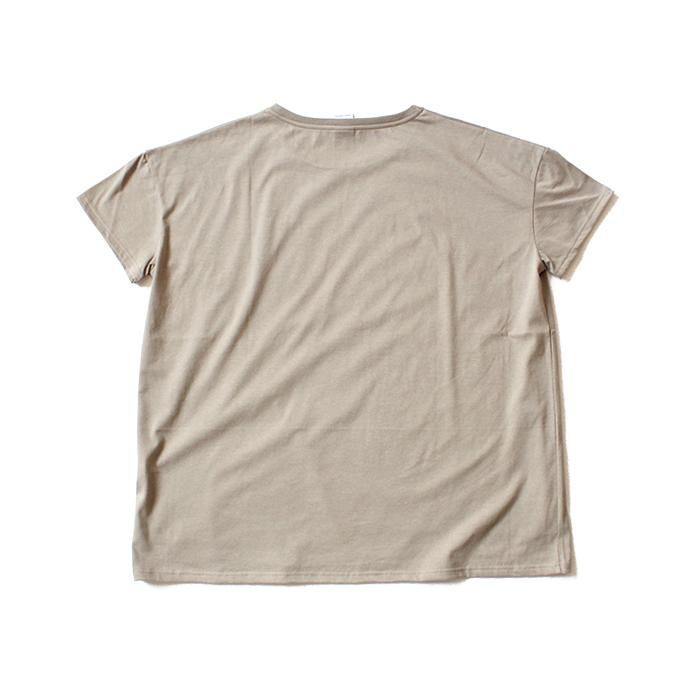 Other Brands quotidien コティディアン / AV15005 オーバーサイズTシャツ - Beige 02