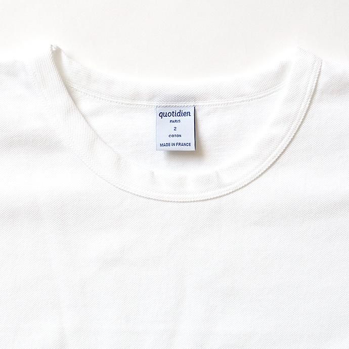 129403265 quotidien コティディアン / AV15004 5分袖Tシャツ - Blanc 02