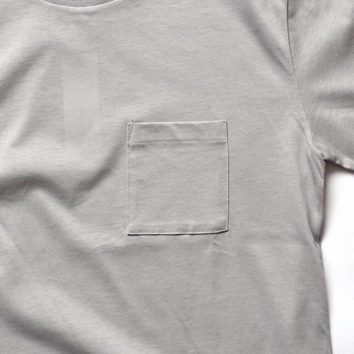 STILL BY HAND リンガー ポケットTシャツ CS0381 - グレー 02