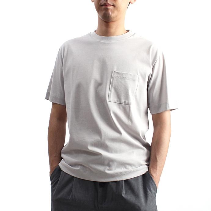 STILL BY HAND リンガー ポケットTシャツ CS0381 - ブルー 02