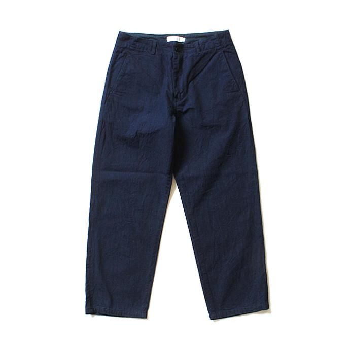 129452994 STILL BY HAND / インディゴ素材スラックス DN0181 - ネイビー<img class='new_mark_img2' src='//img.shop-pro.jp/img/new/icons47.gif' style='border:none;display:inline;margin:0px;padding:0px;width:auto;' /> 01