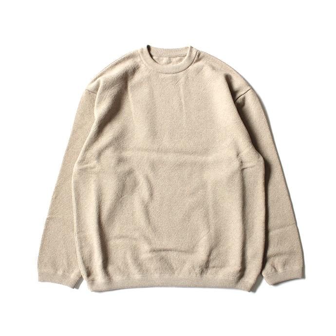 crepuscule Moss Stitch L/S 鹿の子編みクルーネックプルオーバー 1801-003 Beige<img class='new_mark_img2' src='//img.shop-pro.jp/img/new/icons47.gif' style='border:none;display:inline;margin:0px;padding:0px;width:auto;' /> 01