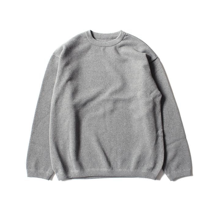 crepuscule Moss Stitch L/S 鹿の子編みクルーネックプルオーバー 1801-003 Gray<img class='new_mark_img2' src='//img.shop-pro.jp/img/new/icons47.gif' style='border:none;display:inline;margin:0px;padding:0px;width:auto;' /> 01