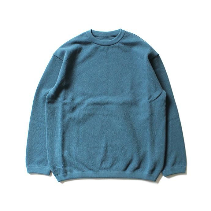 crepuscule Moss Stitch L/S 鹿の子編みクルーネックプルオーバー 1801-003 Bluegreen<img class='new_mark_img2' src='//img.shop-pro.jp/img/new/icons47.gif' style='border:none;display:inline;margin:0px;padding:0px;width:auto;' /> 01