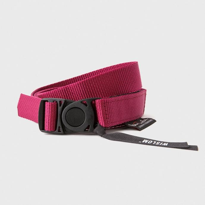 WISLOM BELT 18-00904M bagjack別注ナイロンベルト - ボルドー 01