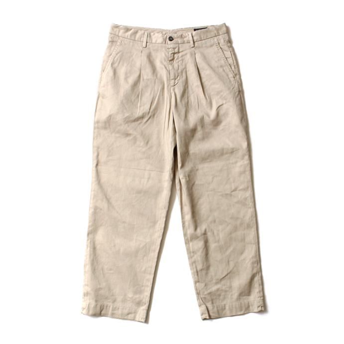 129838767 RICCARDO METHA / One Tuck Wide Trousers Garment Wash ワンタック ワイドトラウザー ガーメントウォッシュ - Beige<img class='new_mark_img2' src='//img.shop-pro.jp/img/new/icons47.gif' style='border:none;display:inline;margin:0px;padding:0px;width:auto;' /> 02