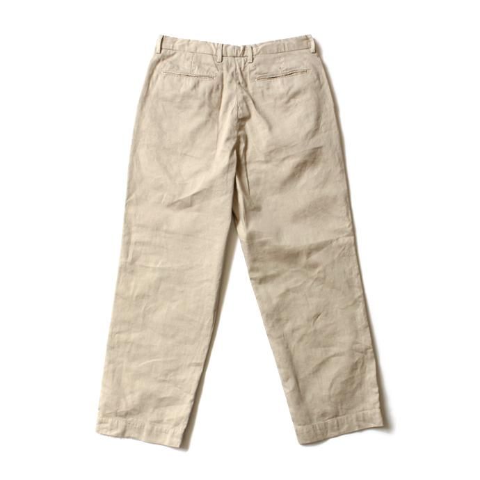 129838767 RICCARDO METHA / One Tuck Wide Trousers Garment Wash ワンタック ワイドトラウザー ガーメントウォッシュ - Beige<img class='new_mark_img2' src='//img.shop-pro.jp/img/new/icons47.gif' style='border:none;display:inline;margin:0px;padding:0px;width:auto;' /> 02