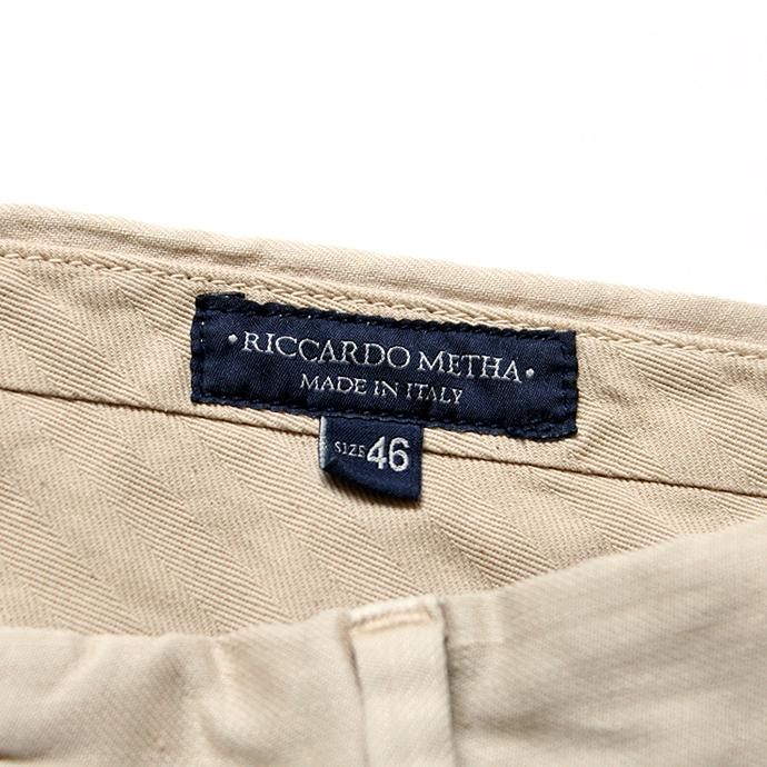 129838767 RICCARDO METHA / One Tuck Wide Trousers Garment Wash ワンタック ワイドトラウザー ガーメントウォッシュ - Beige<img class='new_mark_img2' src='//img.shop-pro.jp/img/new/icons47.gif' style='border:none;display:inline;margin:0px;padding:0px;width:auto;' /> 02