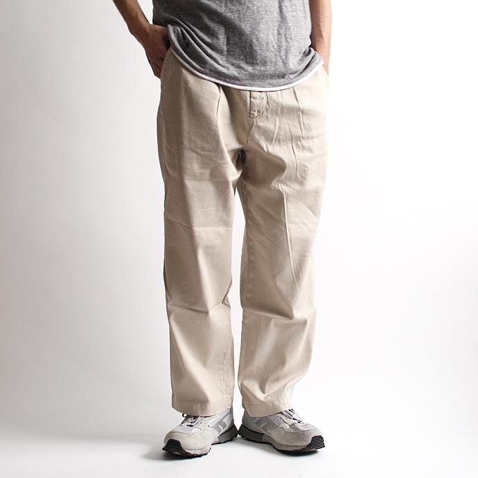 129838767 RICCARDO METHA / One Tuck Wide Trousers Garment Wash ワンタック ワイドトラウザー ガーメントウォッシュ - Beige<img class='new_mark_img2' src='//img.shop-pro.jp/img/new/icons47.gif' style='border:none;display:inline;margin:0px;padding:0px;width:auto;' /> 02