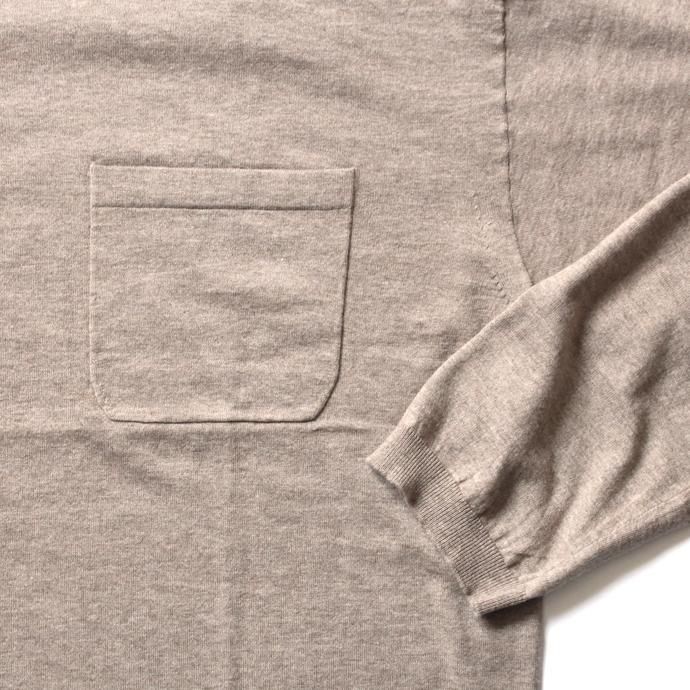 crepuscule knit tee L/S ロングスリーブ ニットTシャツ 1801-007 - Beige 02