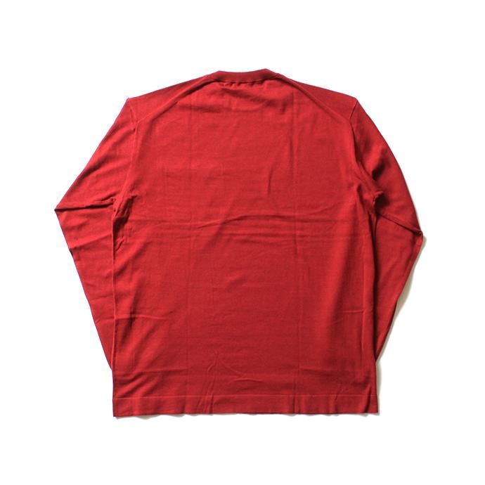 crepuscule knit tee L/S ロングスリーブ ニットTシャツ 1801-007 - Red 02