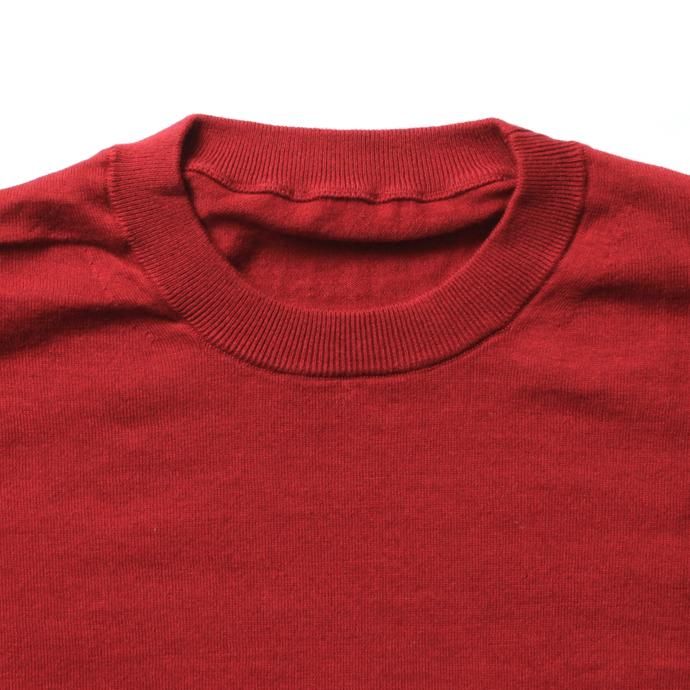 crepuscule knit tee L/S ロングスリーブ ニットTシャツ 1801-007 - Red 02