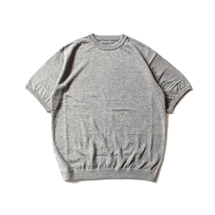 crepuscule linen S/S knit リネン半袖ニット 1801-010 - Grey 01