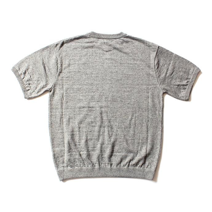 crepuscule linen S/S knit リネン半袖ニット 1801-010 - Grey 02