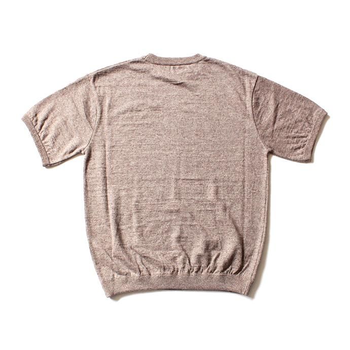 crepuscule linen S/S knit リネン半袖ニット 1801-010 - Brown 02