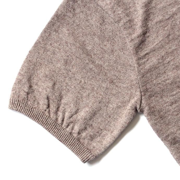 crepuscule linen S/S knit リネン半袖ニット 1801-010 - Brown 02