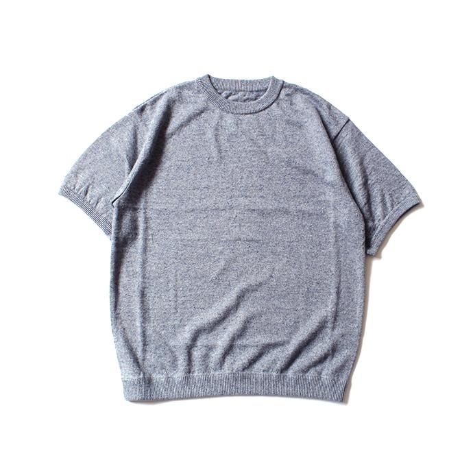 crepuscule linen S/S knit リネン半袖ニット 1801-010 - Blue 01