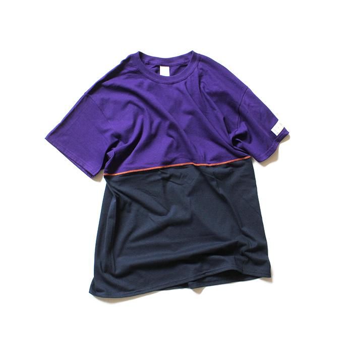 130122386 IKEDR / C Working Tee - FD パープル/ネイビー 01