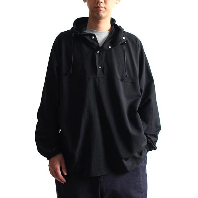 Powderhorn Mountaineering Nylon Pullover Hooded ナイロンプルオーバーアノラック PH18SS-001 - ブラック 01