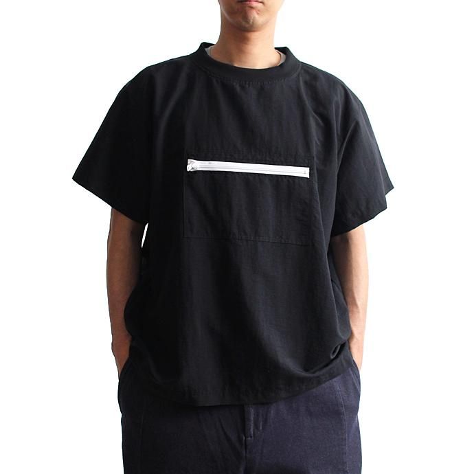 Powderhorn Mountaineering Nylon Mountain Tee ナイロンプルオーバーTシャツ PH18SS-002 - ブラック 01