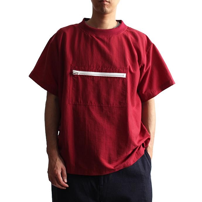 Powderhorn Mountaineering Nylon Mountain Tee ナイロンプルオーバーTシャツ PH18SS-002 - バーガンディ 01