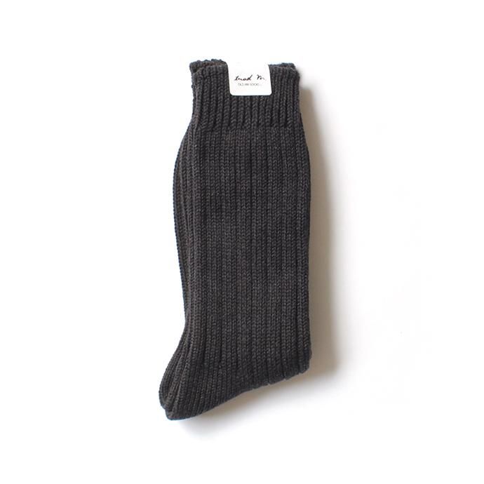 130441498 Trad Marks / Old Rib Socks リブソックス - Ash Black 02