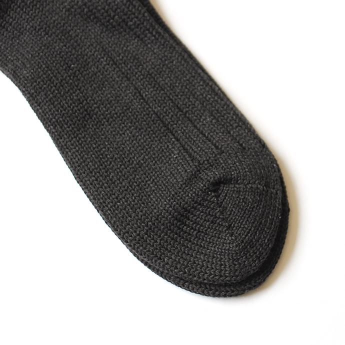 130441498 Trad Marks / Old Rib Socks リブソックス - Ash Black 02