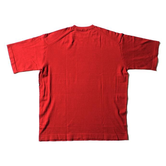 crepuscule knit tee S/S ニットTシャツ 1801-008 - Red 02