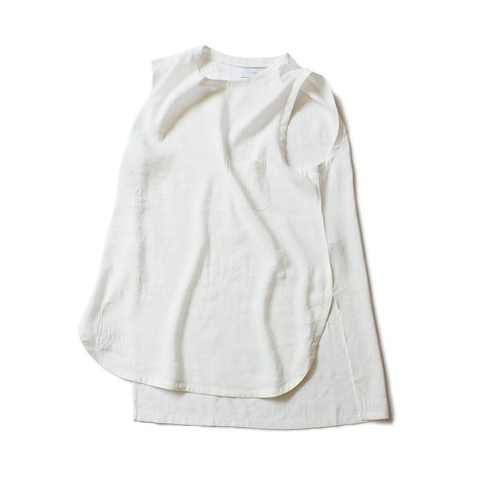 THEE LV-CS-03 linen long N/S tee - WHITE リネンノースリーブT ホワイト<img class='new_mark_img2' src='//img.shop-pro.jp/img/new/icons47.gif' style='border:none;display:inline;margin:0px;padding:0px;width:auto;' /> 01