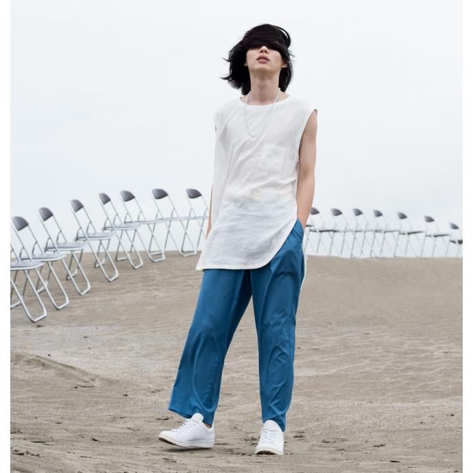 THEE LV-CS-03 linen long N/S tee - WHITE リネンノースリーブT ホワイト<img class='new_mark_img2' src='//img.shop-pro.jp/img/new/icons47.gif' style='border:none;display:inline;margin:0px;padding:0px;width:auto;' /> 02