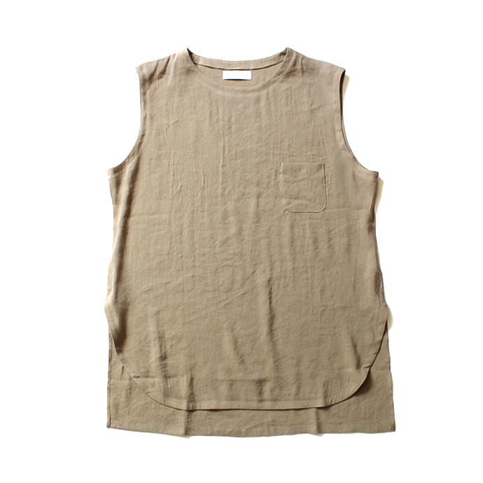 130664709 THEE(シー)/ LV-CS-03 linen long N/S tee - BEIGE リネンノースリーブT ベージュ<img class='new_mark_img2' src='//img.shop-pro.jp/img/new/icons47.gif' style='border:none;display:inline;margin:0px;padding:0px;width:auto;' /> 02