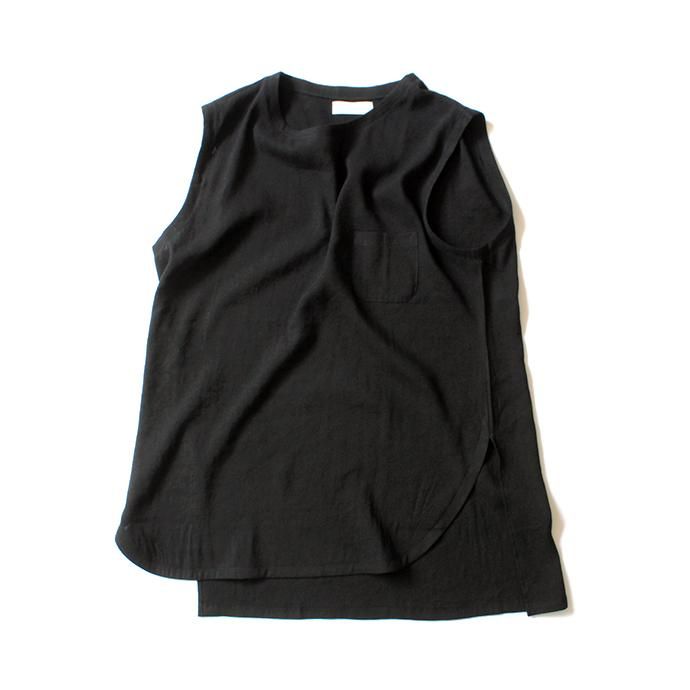 130664726 THEE(シー)/ LV-CS-03 linen long N/S tee - BLACK リネンノースリーブT ブラック<img class='new_mark_img2' src='//img.shop-pro.jp/img/new/icons47.gif' style='border:none;display:inline;margin:0px;padding:0px;width:auto;' /> 01