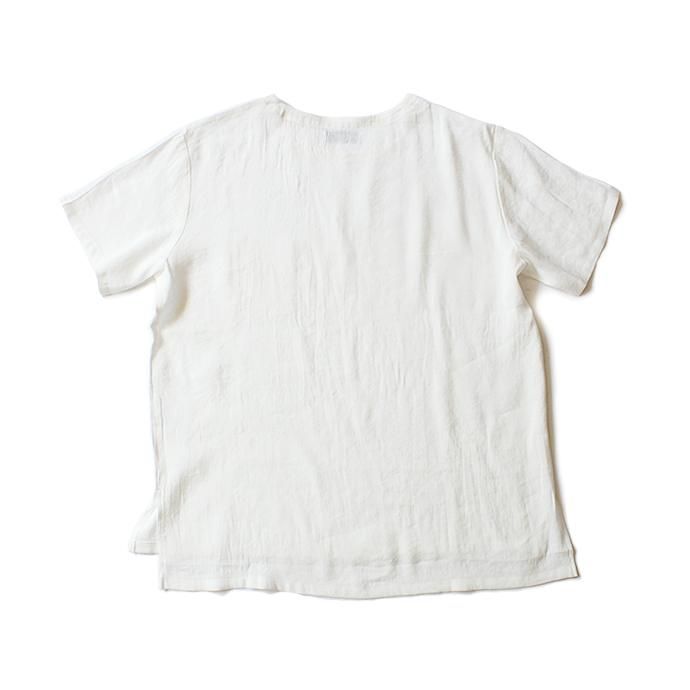 130664821 THEE(シー)/ LV-CS-01 linen tee - WHITE リネンTシャツ ホワイト 02