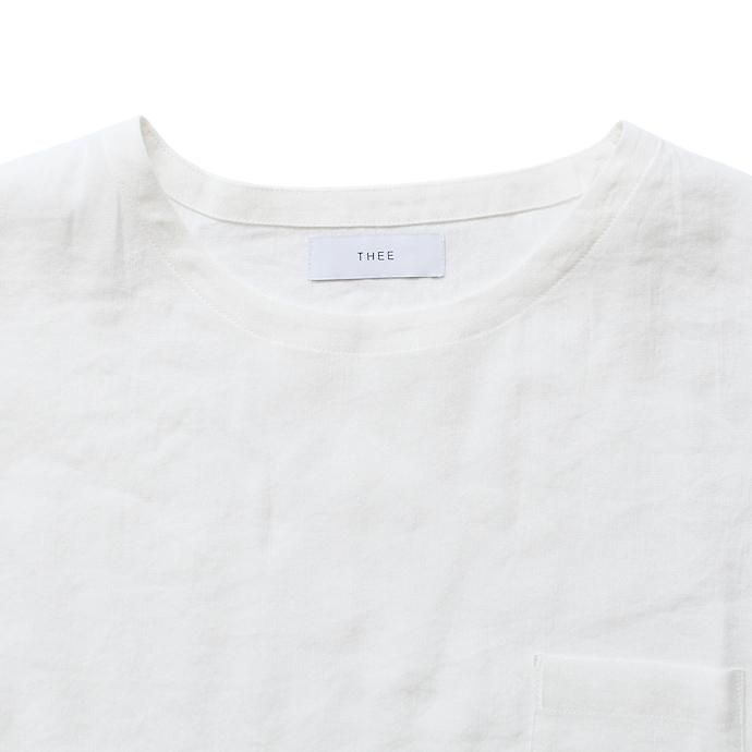 130664821 THEE(シー)/ LV-CS-01 linen tee - WHITE リネンTシャツ ホワイト 02