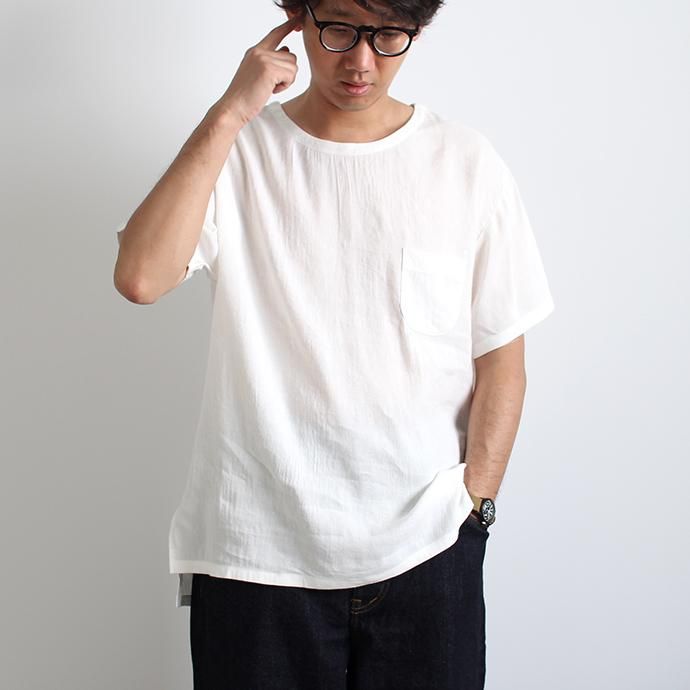 130664821 THEE(シー)/ LV-CS-01 linen tee - WHITE リネンTシャツ ホワイト 02