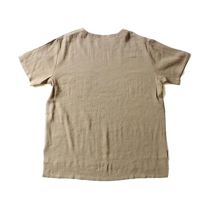 THEE LV-CS-01 linen tee - BEIGE リネンTシャツ ベージュ 02
