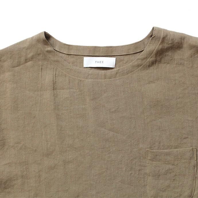 THEE LV-CS-01 linen tee - BEIGE リネンTシャツ ベージュ 02
