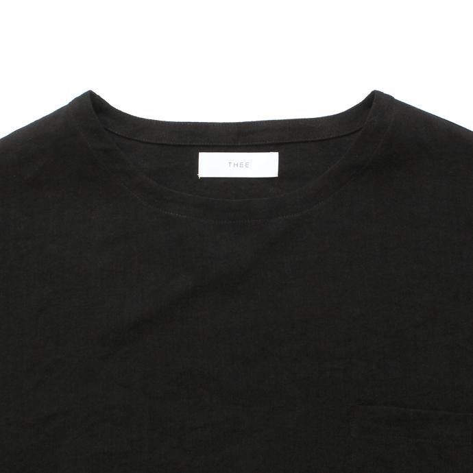 130664938 THEE(シー)/ LV-CS-01 linen tee - BLACK リネンTシャツ ブラック<img class='new_mark_img2' src='//img.shop-pro.jp/img/new/icons47.gif' style='border:none;display:inline;margin:0px;padding:0px;width:auto;' /> 02