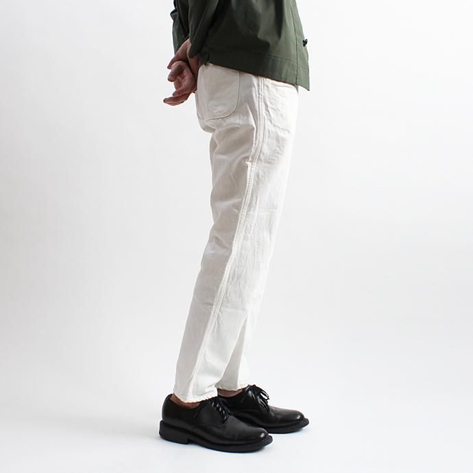 STILL BY HAND リネン混デニムパンツ DN0182 - ホワイト 02